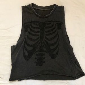 Brandy Melville Skeleton Muscle Tee